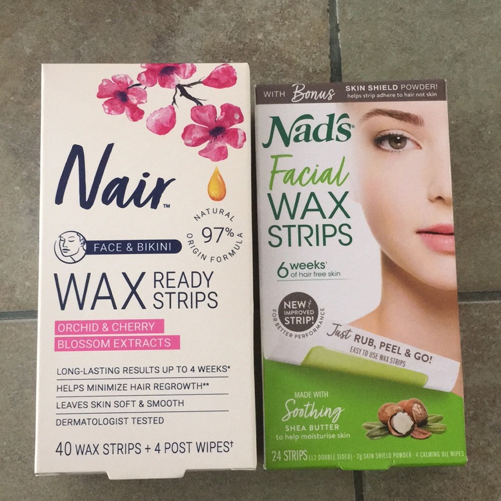 Nair Wax Ready Strips for Face & Bikini - White and Pink